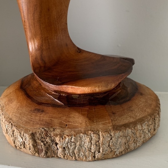 Wooden Hand Carved Dolphin on Coral Statue Sculpture Wood Decor Figurine - Picture 5 of 15